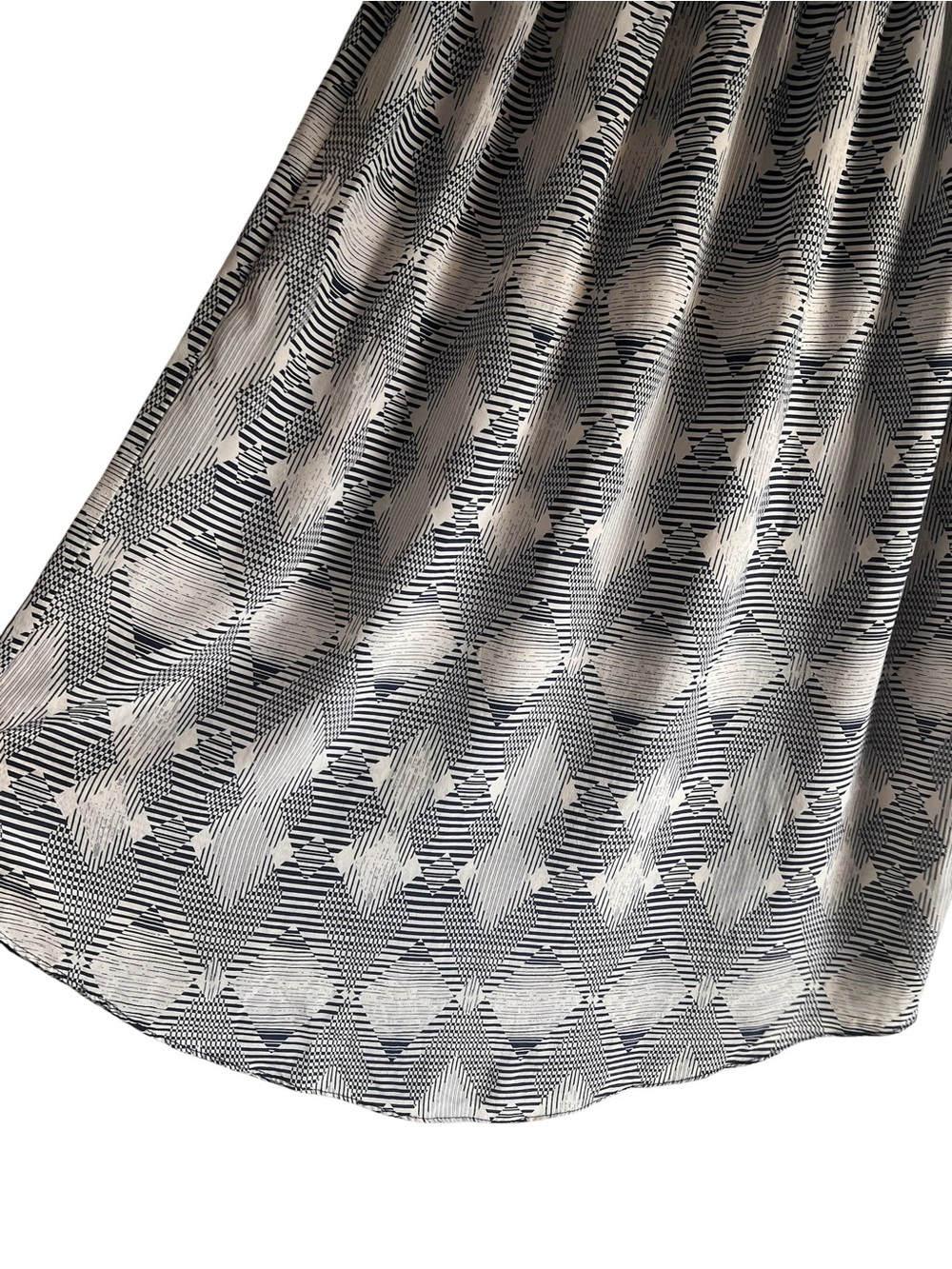 Greylin gathered geometric print silky midi skirt size XS excellent condition - Picture 4 of 10